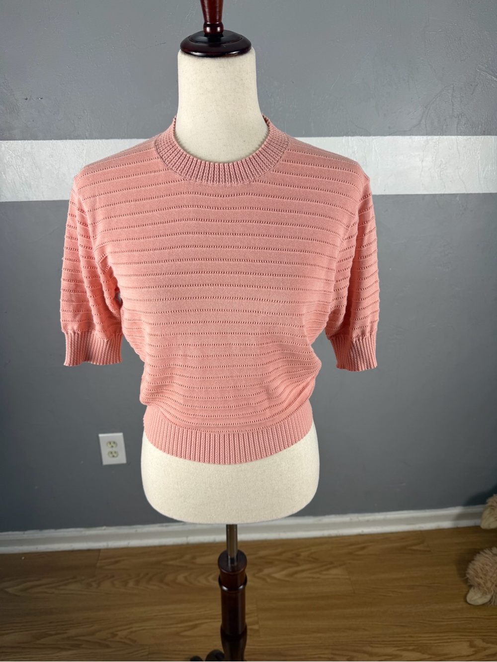 Frye Short Sleeve Crewneck Sweater - Dusty Pink